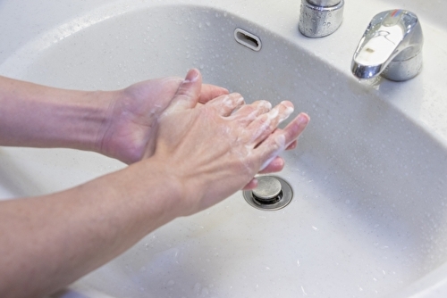 手をよく洗う