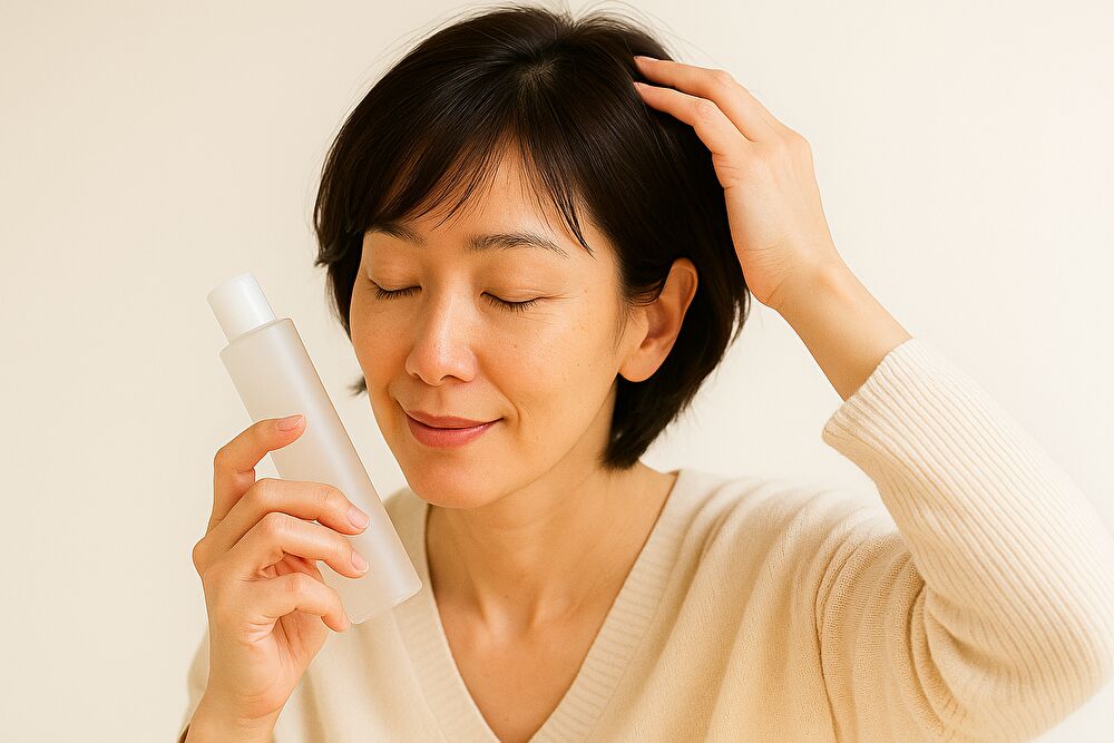 「はだぎわ化粧水」口コミ評判まとめ｜顔と頭皮を同時にケアできる時短エイジング化粧水