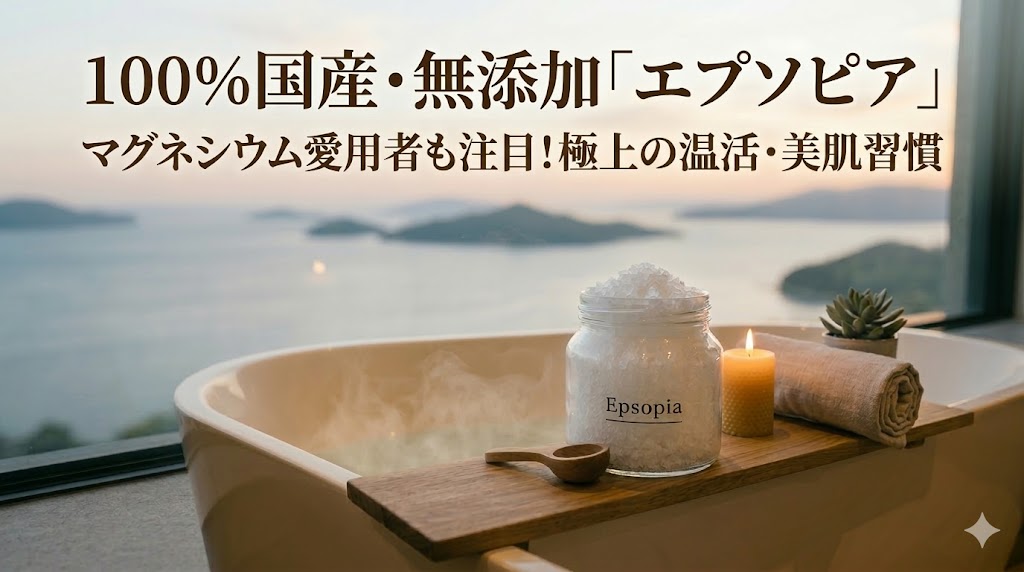 【温活・美肌】数年愛用して実感！マグネシウム入浴の魅力と私が狙う100％国産「エプソピア」