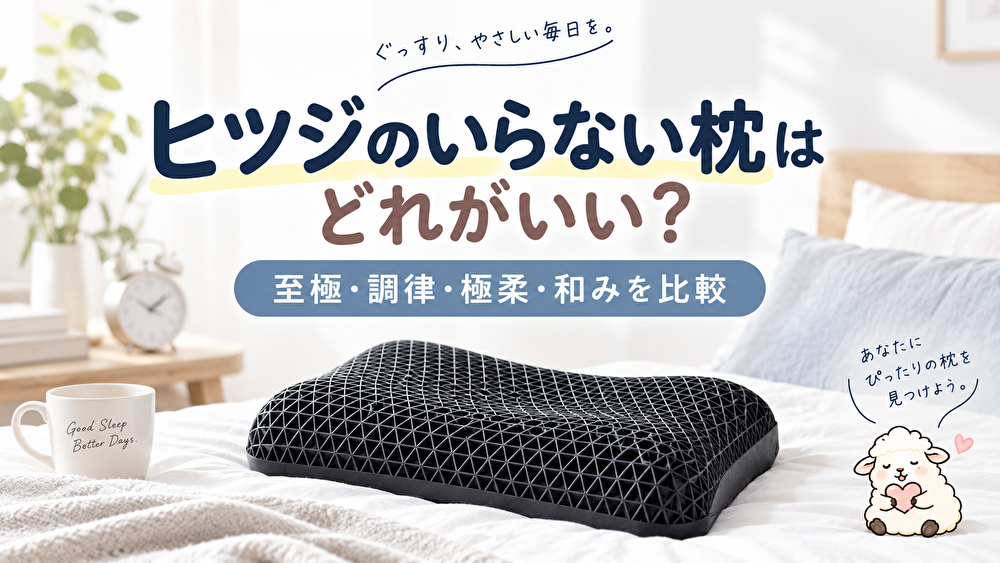 ヒツジのいらない枕はどれがいい？至極・調律・極柔・和みの違いを比較